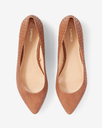 Express Snakeskin Pointed Toe Flats