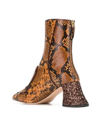 Rochas Snakeskin Ankle Boots