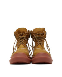 Undercover Beige Panelled Boots