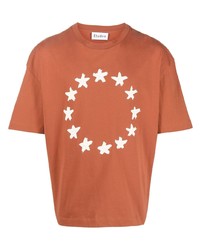 Tobacco Star Print Crew-neck T-shirt