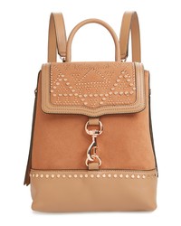 Tobacco Studded Leather Backpack