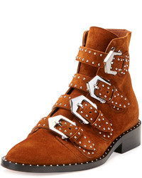 Givenchy Elegant Studded Suede Ankle Boot