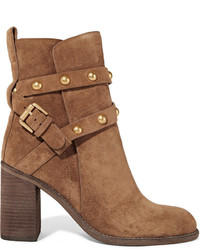 See by Chloe See By Chlo Studded Suede Ankle Boots Light Brown