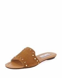 Tobacco Studded Suede Sandals