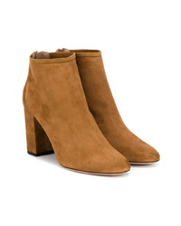 Aquazzura Brown Suede Downtown 90 Ankle Boots
