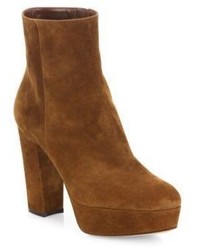 Gianvito Rossi Castexa Suede Platform Ankle Boots