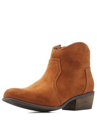 Charlotte Russe Bamboo Western Ankle Booties