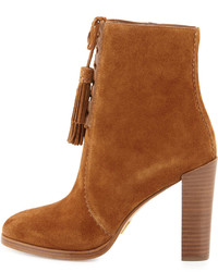 Michael Kors Michl Kors Odile Suede Lace Up Bootie Luggage