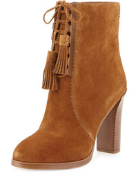 Michael Kors Michl Kors Odile Suede Lace Up Bootie Luggage