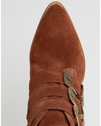 Asos Ryder Suede Buckle Ankle Boots