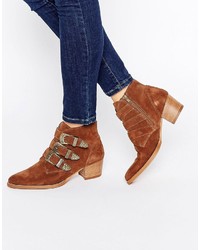 Asos Ryder Suede Buckle Ankle Boots