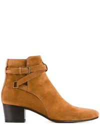 Saint Laurent Booties With Crossover Ankle Strap