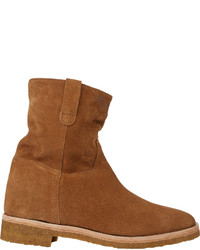 Barneys New York Shearling Lined Ankle Boots Brown