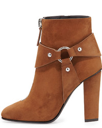 Giuseppe Zanotti Suede Zip Front Ankle Bootie Falcone