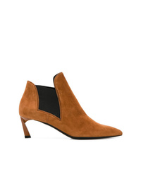 Lanvin Twisted Heel Ankle Boots