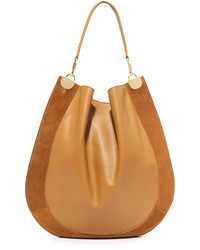 Diane von Furstenberg Large Leather Suede Hobo Bag