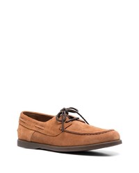 Doucal's Stitched Suede Oxford Shoes