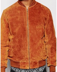 Reclaimed Vintage Suede Bomber Jacket