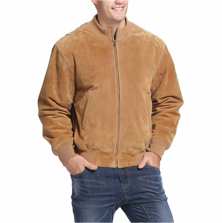 Asstd National Brand Tanker Style Suede Bomber Jacket Tall, $338 ...