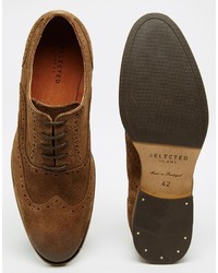 Selected Homme Bolton Suede Brogue Shoes