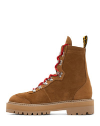 Off-White Brown Hiking Boots