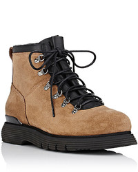 Franceschetti Shearling Lined Suede Hiking Boots