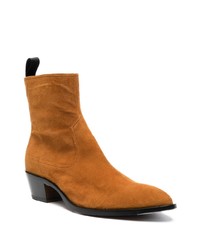 Bally Pointed Toe Suede Ankle Boots