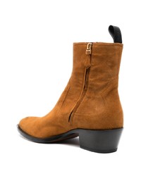 Bally Pointed Toe Suede Ankle Boots