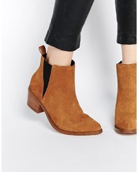 Asos Risked It Pointed Suede Western Chelsea Boots