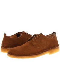 Clarks Desert London Lace Up Casual Shoes Tobacco Suede