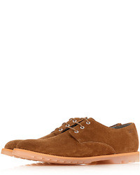 Topman Anthony Miles Tan Suede Derby Shoes