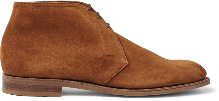 tobacco suede chukka boots