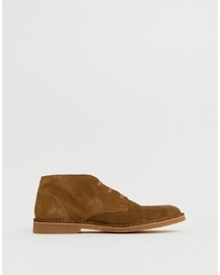 Selected Homme Suede Desert Boots In Tan