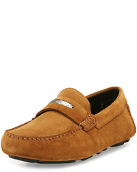 Burberry Silversone Suede Penny Loafer Caramel
