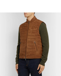 Polo Ralph Lauren Quilted Suede Down Gilet