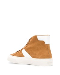 Scarosso Contrast Panels High Top Sneakers