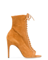 Sergio Rossi Open Toe Lace Up Boots