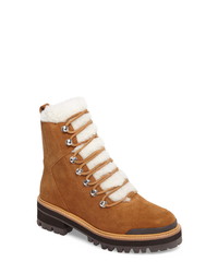 MARC FISHER LTD Izzie Genuine Shearling Lace Up Boot