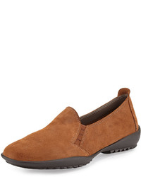 Sesto Meucci Angy Textured Suede Loafer Brown