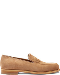 Christian Louboutin Dirk Knot Embossed Suede Loafers