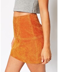 Asos Collection Mini Skirt In Suede