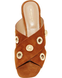 Michael Kors Michl Kors Collection Brianna Crisscross Mules With Grommets