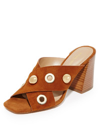 Michael Kors Michl Kors Collection Brianna Crisscross Mules With Grommets