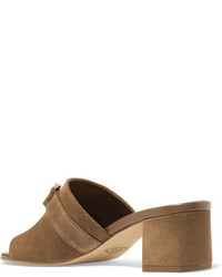 Tod's Suede Mules Brown