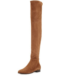 Jimmy Choo Myren Stretch Suede Over The Knee Boot Khaki Brown