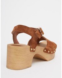 Asos Collection Tickle Suede Clog Sandals
