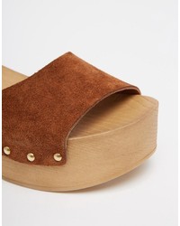 Asos Collection Tickle Suede Clog Sandals