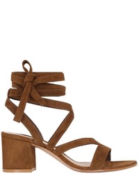 Gianvito Rossi 60mm Lace Up Suede Sandals
