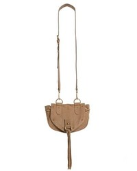 See by Chloe Small Collins Leather Suede Messenger Bag Beige