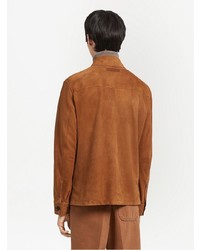 Zegna Buttoned Suede Overshirt